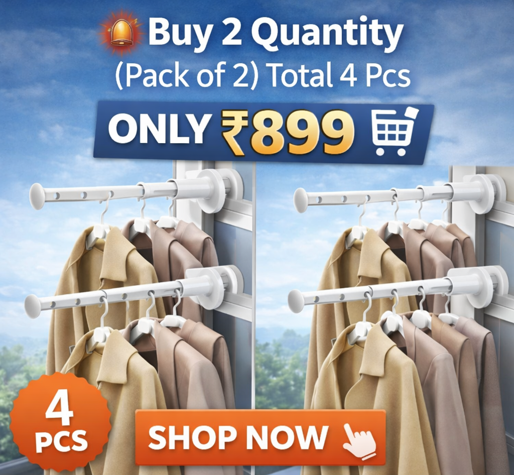 SpaceSaver Foldable Window Clothes Drying Rack (Pack of 2)