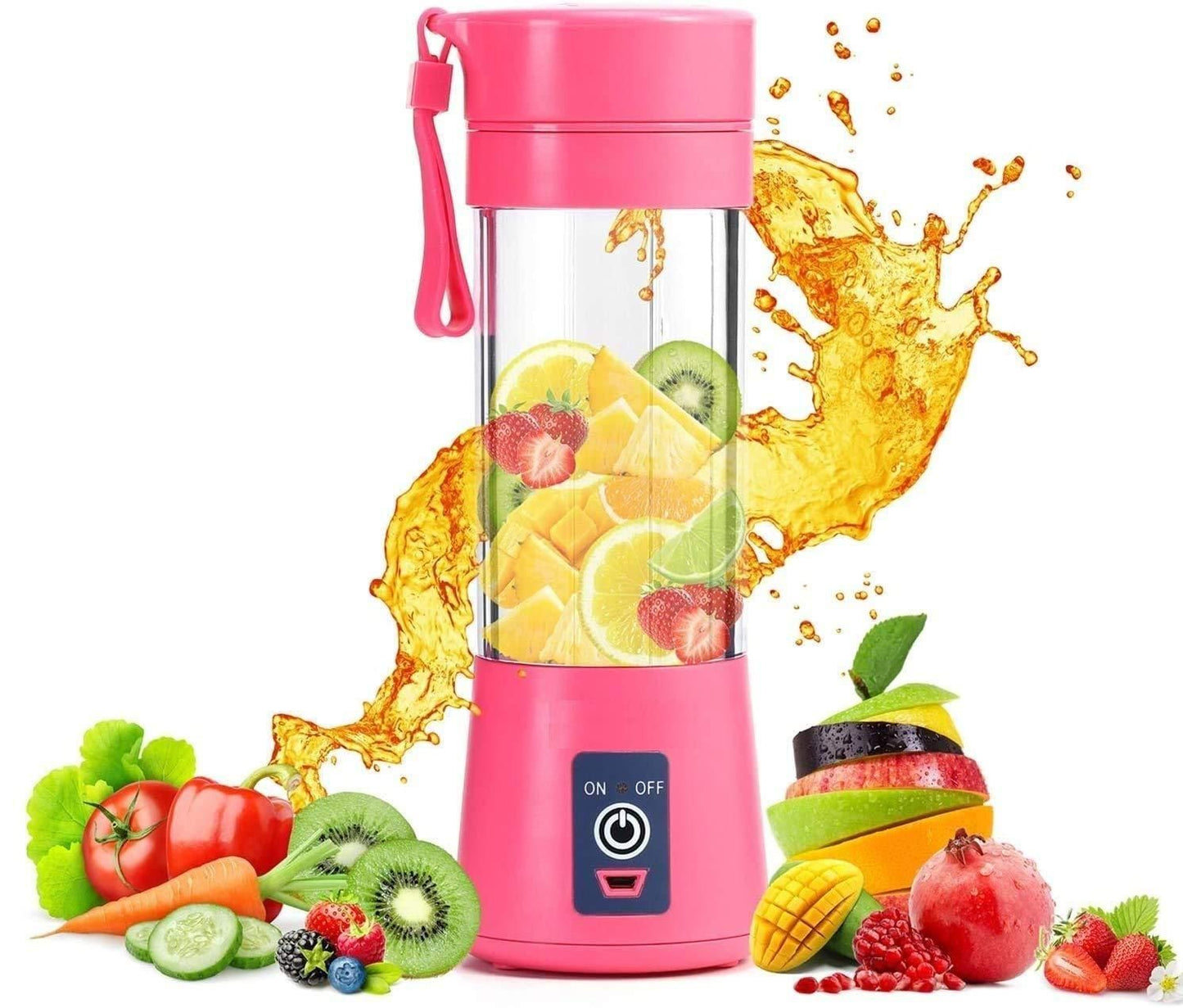 🍓 Portable Electric 6 Blade USB Juice Maker (380ml)