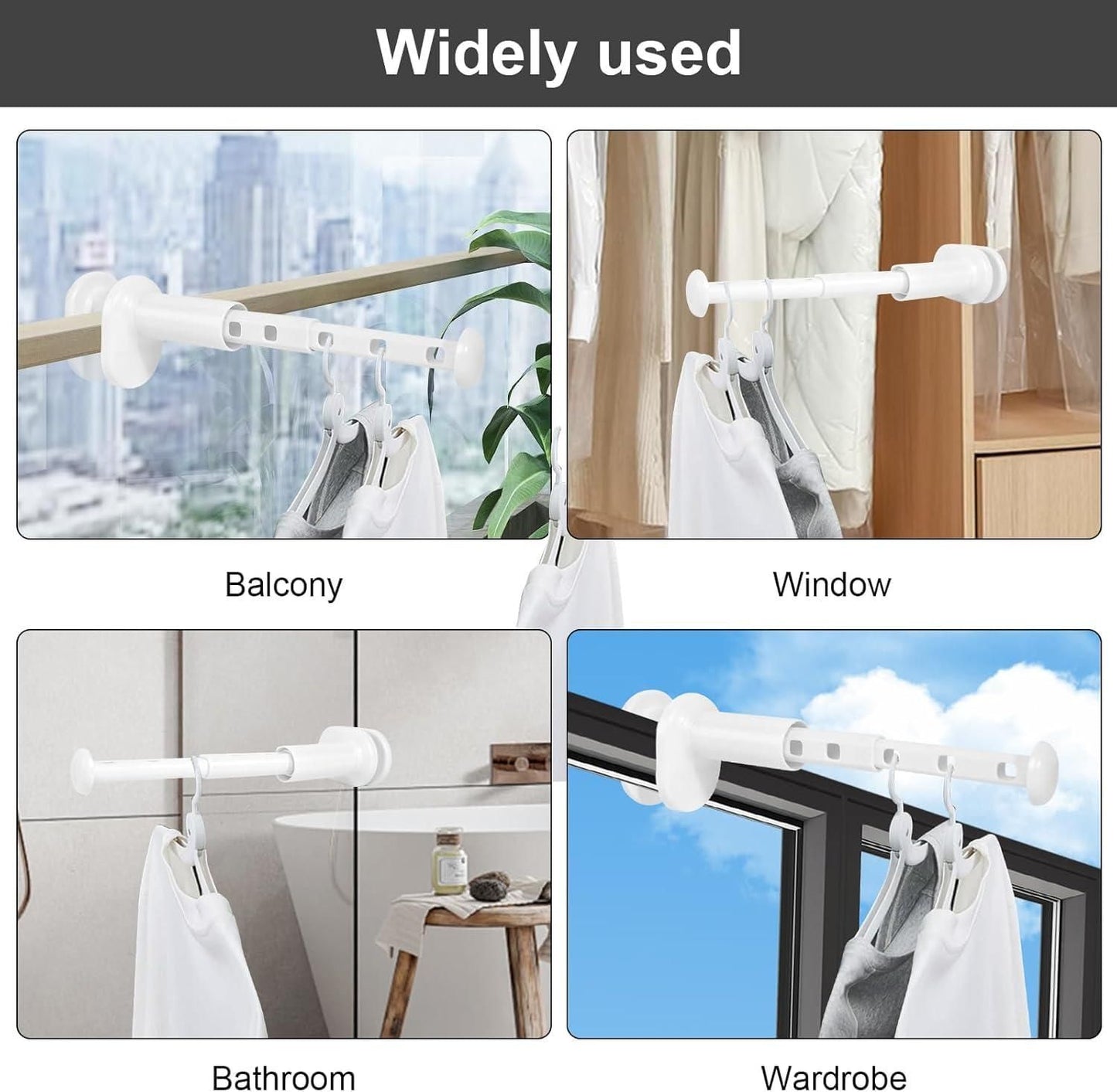 SpaceSaver Foldable Window Clothes Drying Rack (Pack of 2)