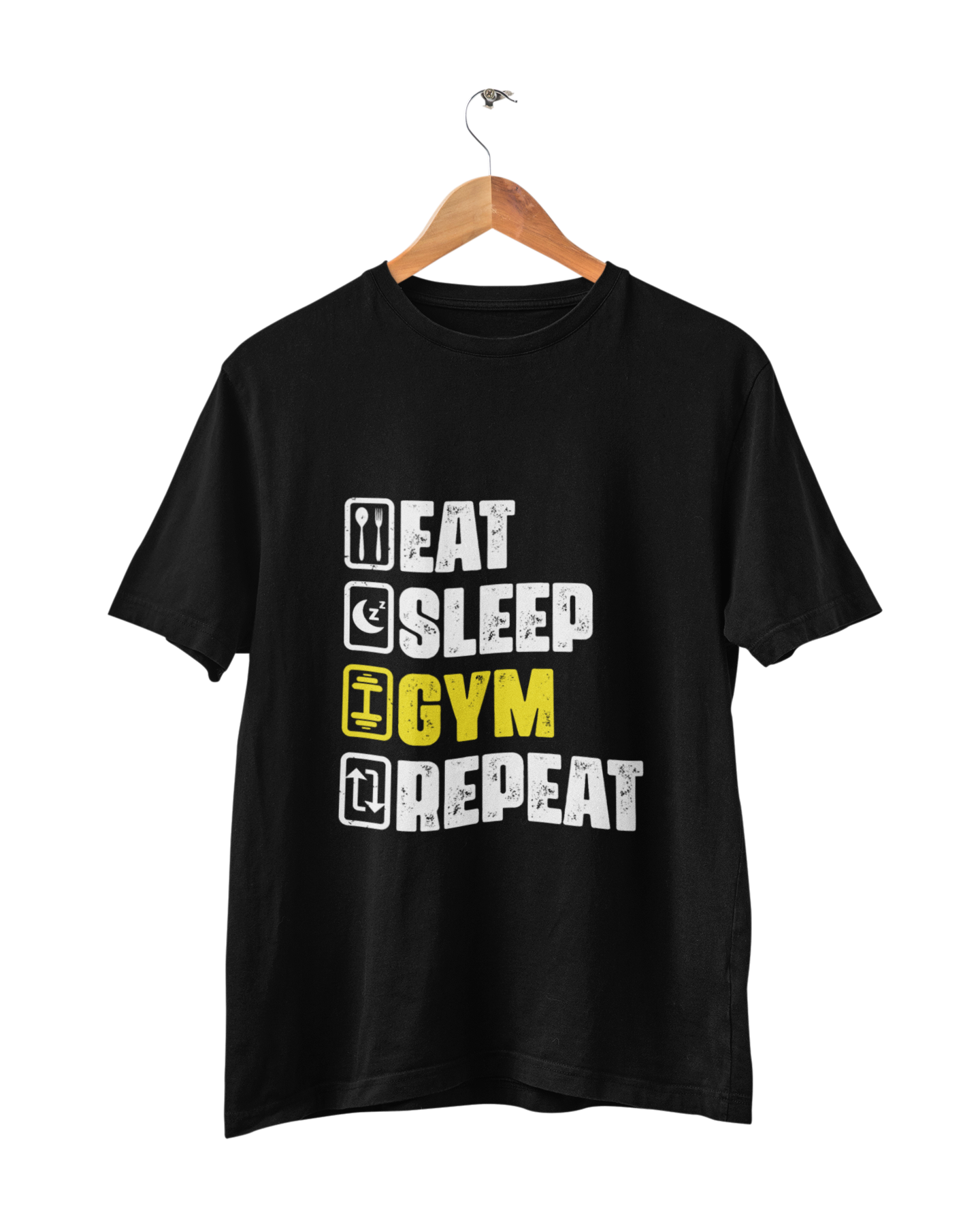 EAT SLEEP GYM REPEAT UNISEX TSHIRT
