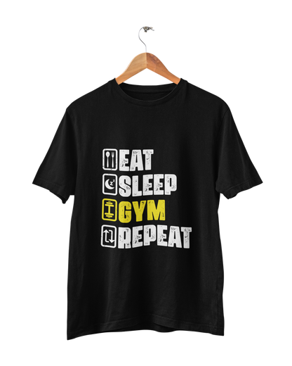 EAT SLEEP GYM REPEAT UNISEX TSHIRT