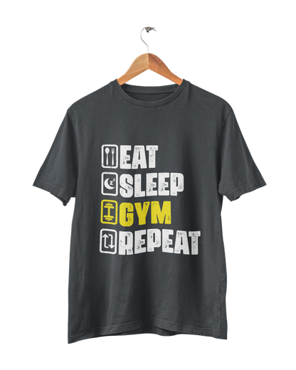 EAT SLEEP GYM REPEAT UNISEX TSHIRT