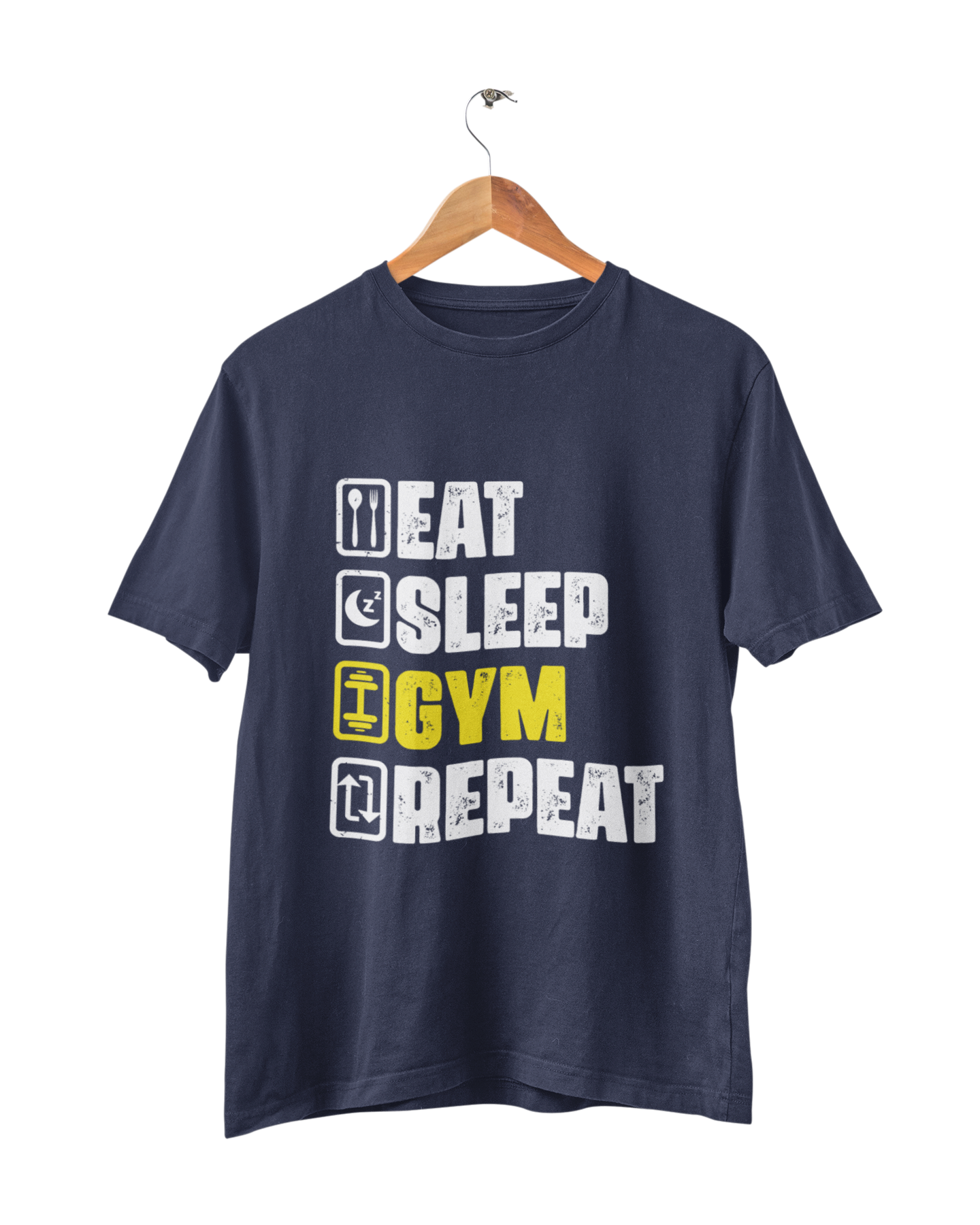 EAT SLEEP GYM REPEAT UNISEX TSHIRT