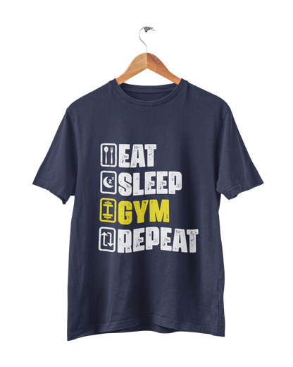 EAT SLEEP GYM REPEAT UNISEX TSHIRT