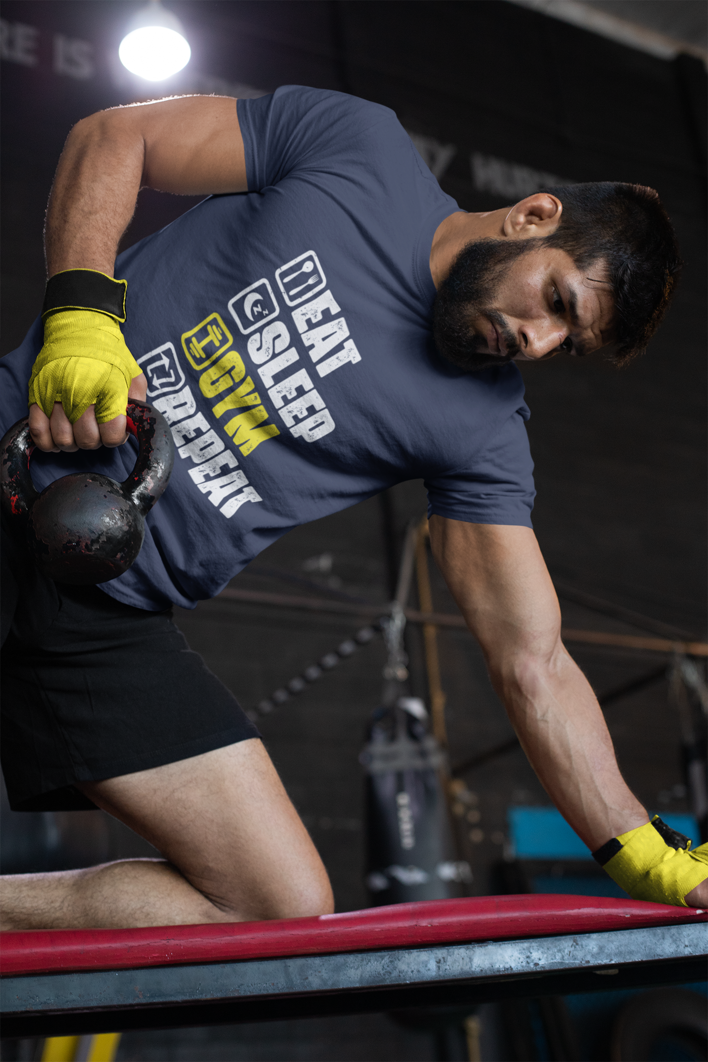 EAT SLEEP GYM REPEAT UNISEX TSHIRT