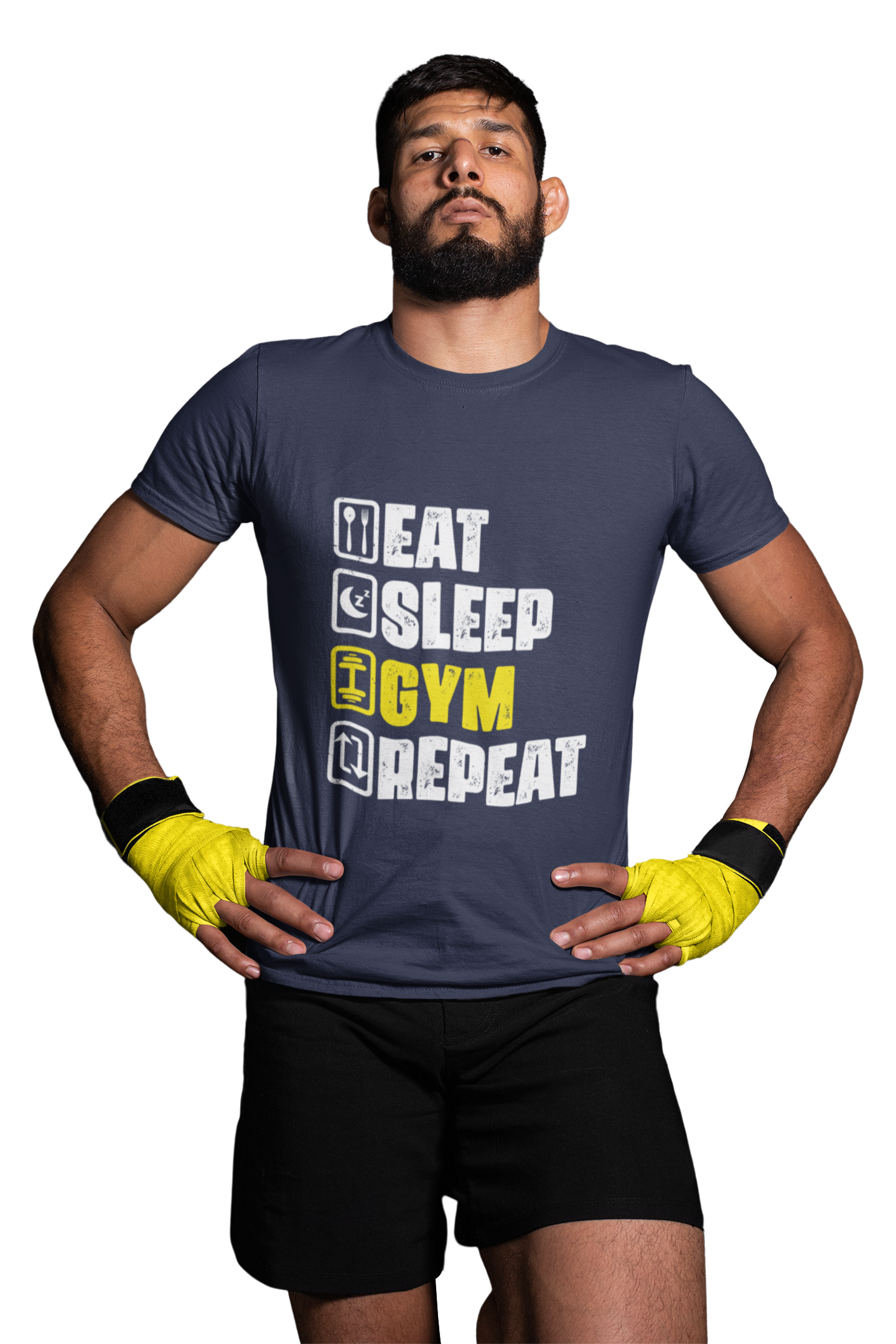 EAT SLEEP GYM REPEAT UNISEX TSHIRT
