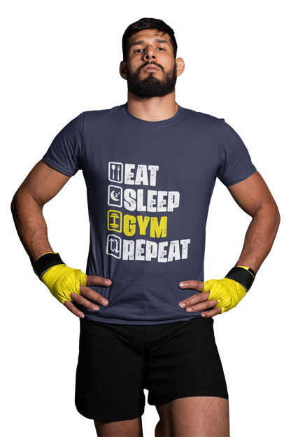EAT SLEEP GYM REPEAT UNISEX TSHIRT