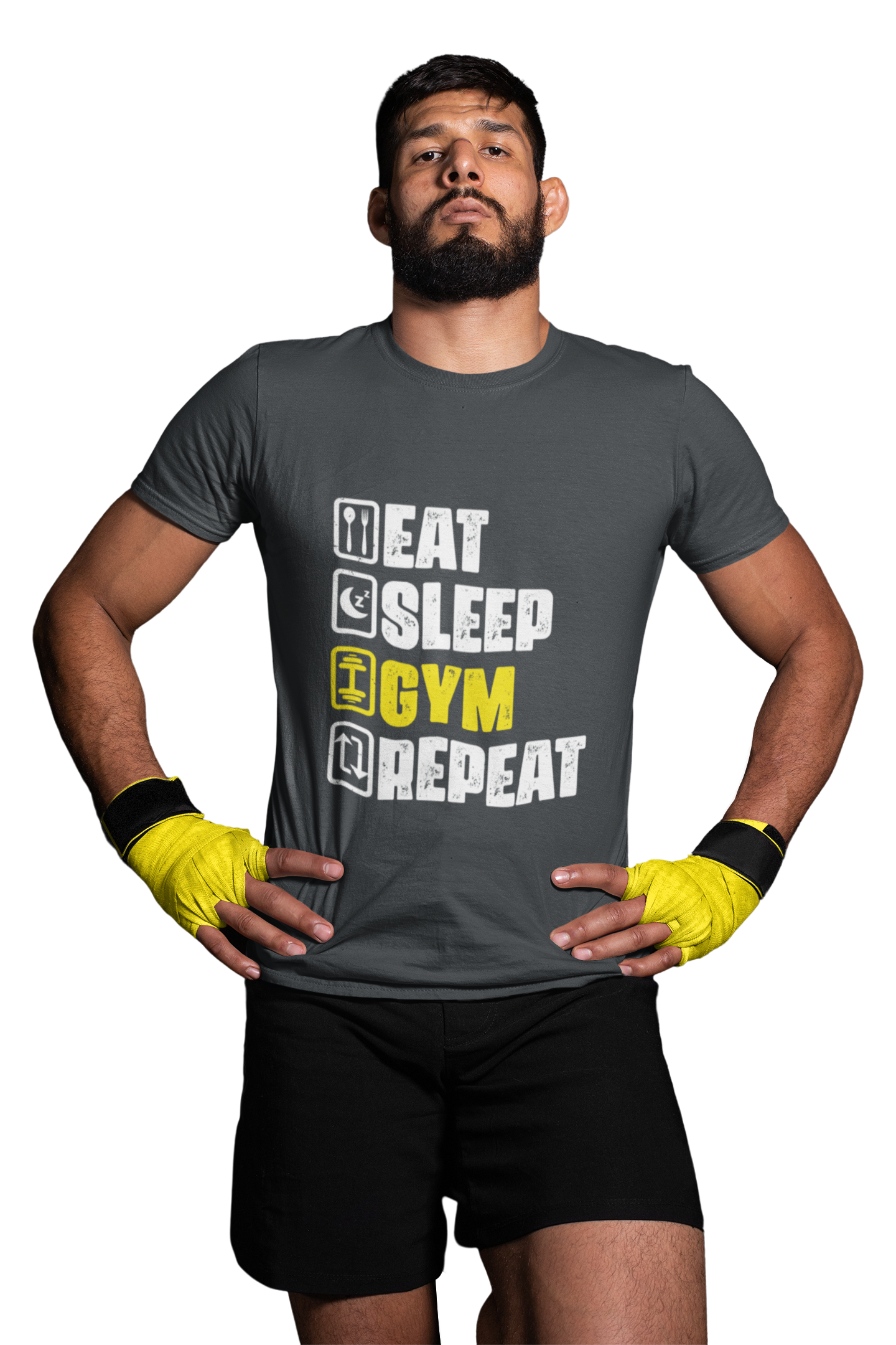EAT SLEEP GYM REPEAT UNISEX TSHIRT
