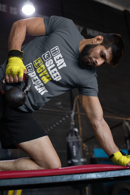 EAT SLEEP GYM REPEAT UNISEX TSHIRT