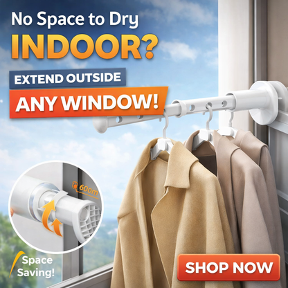 SpaceSaver Foldable Window Clothes Drying Rack (Pack of 2)