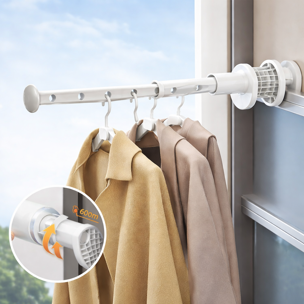 SpaceSaver Foldable Window Clothes Drying Rack (Pack of 2)