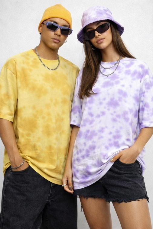Unisex Plain Tie Dye Oversized T-Shirt