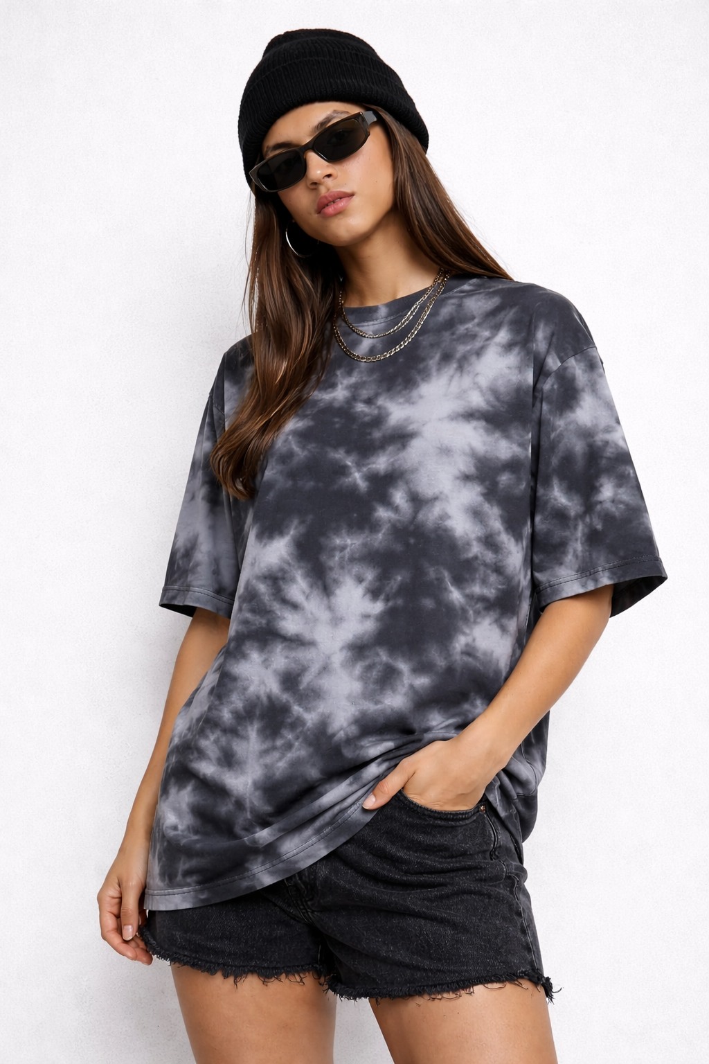 Unisex Plain Tie Dye Oversized T-Shirt