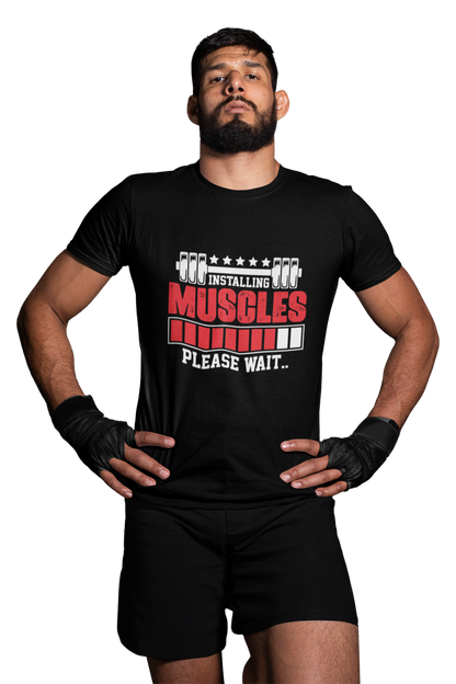 INSTALLING MUSCLES UNISEX TSHIRT