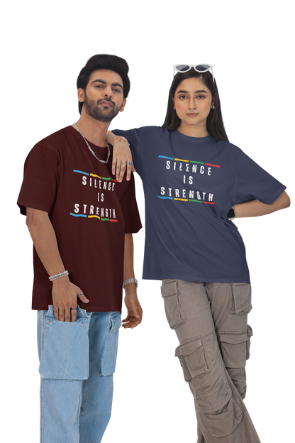 SILENCE IS STRENGTH UNISEX OVERSIZED TSHIRT