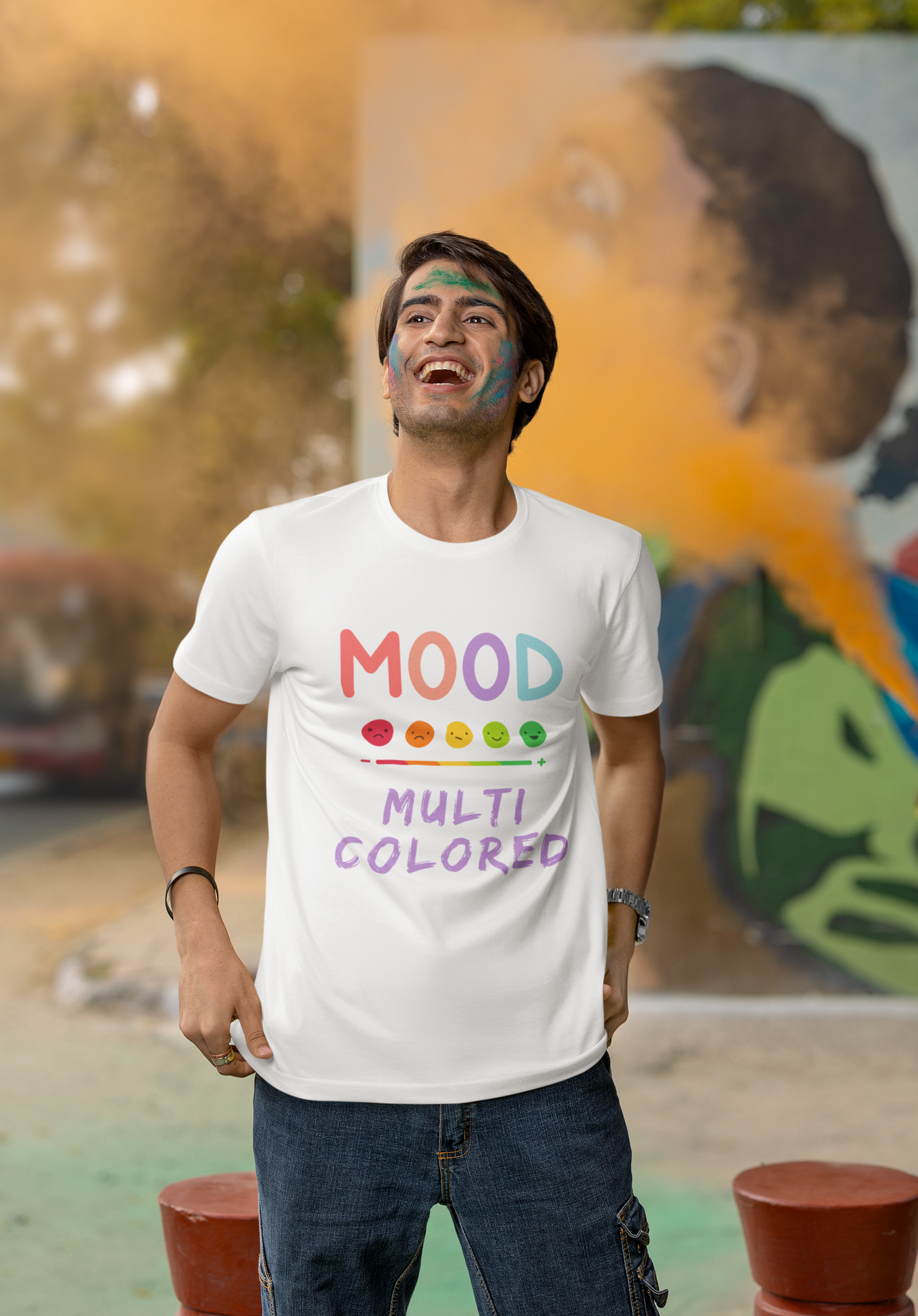 UNISEX CLASSIC REGULAR FIT MOOD HOLI TSHIRT