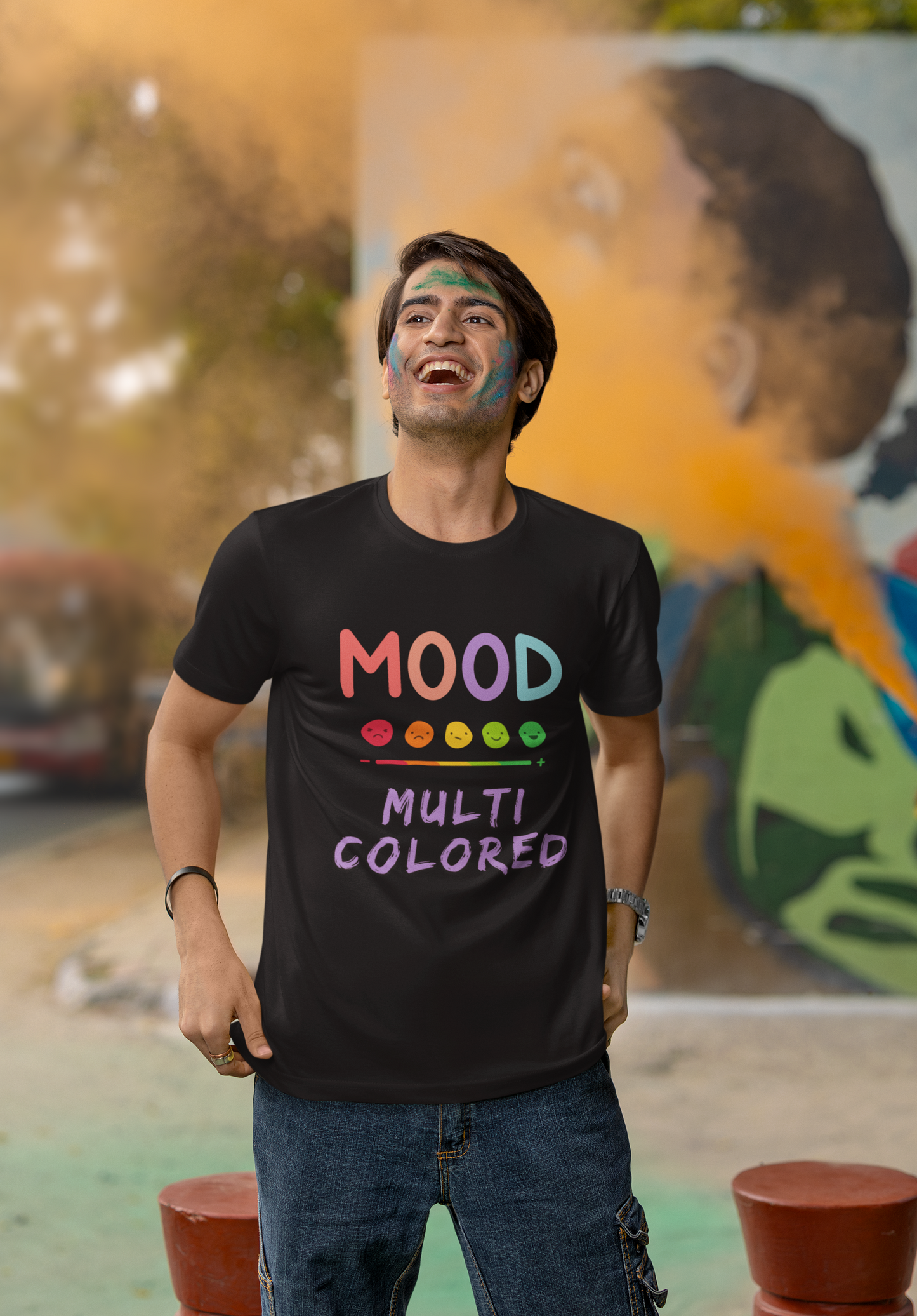 UNISEX CLASSIC REGULAR FIT MOOD HOLI TSHIRT