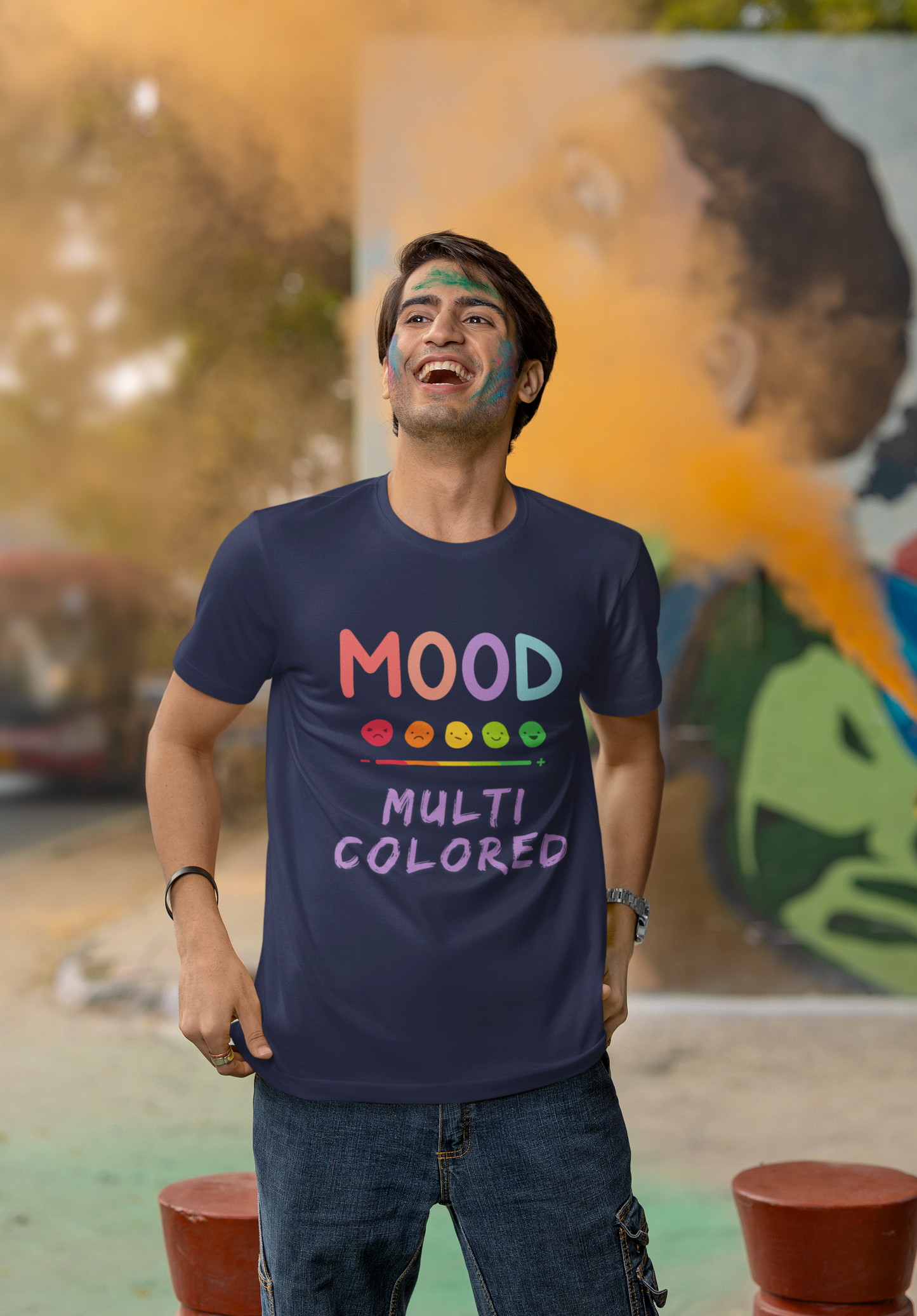 UNISEX CLASSIC REGULAR FIT MOOD HOLI TSHIRT