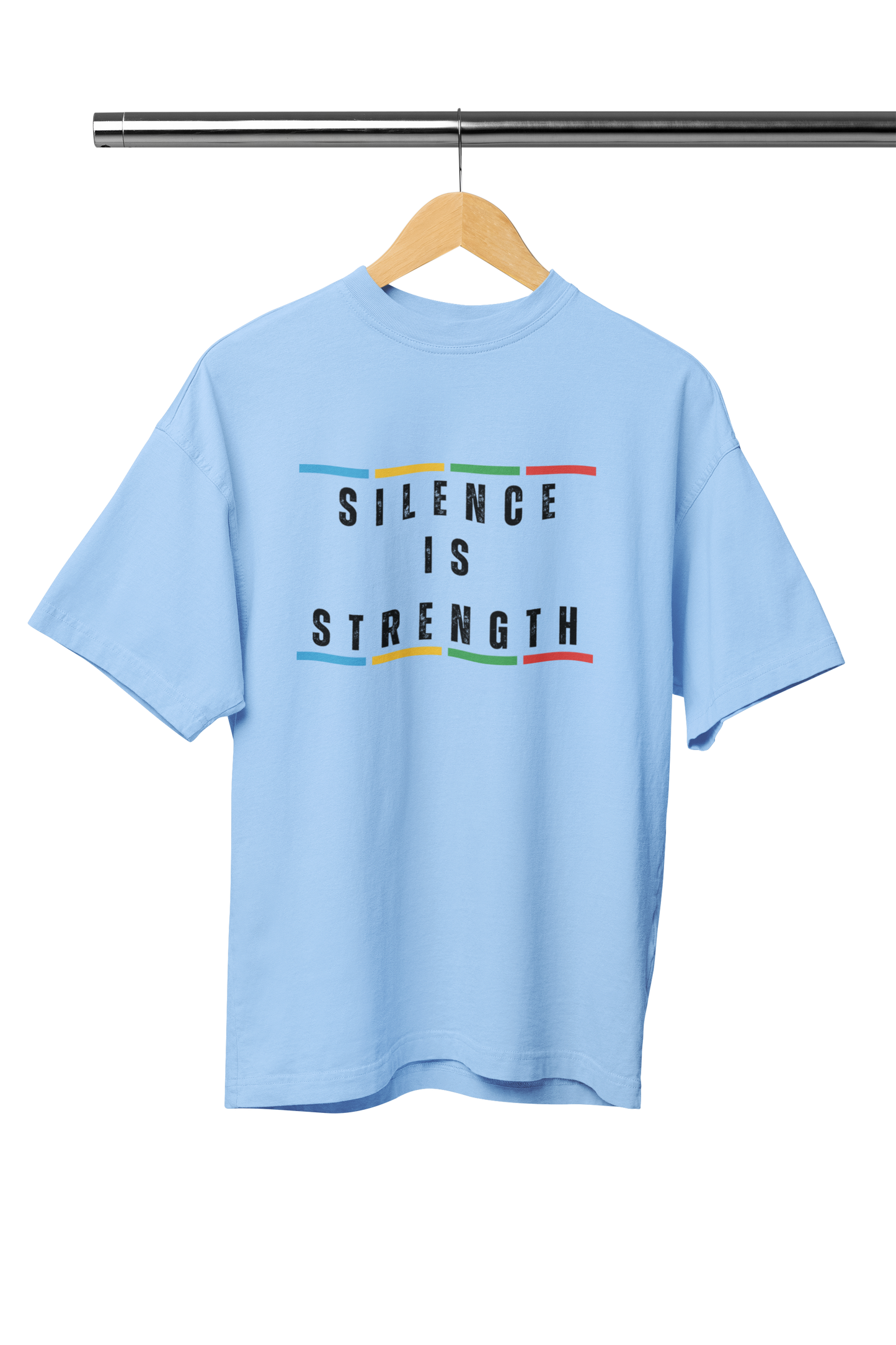SILENCE IS STRENGTH LIGHT UNISEX OVERSIZED TSHIRT