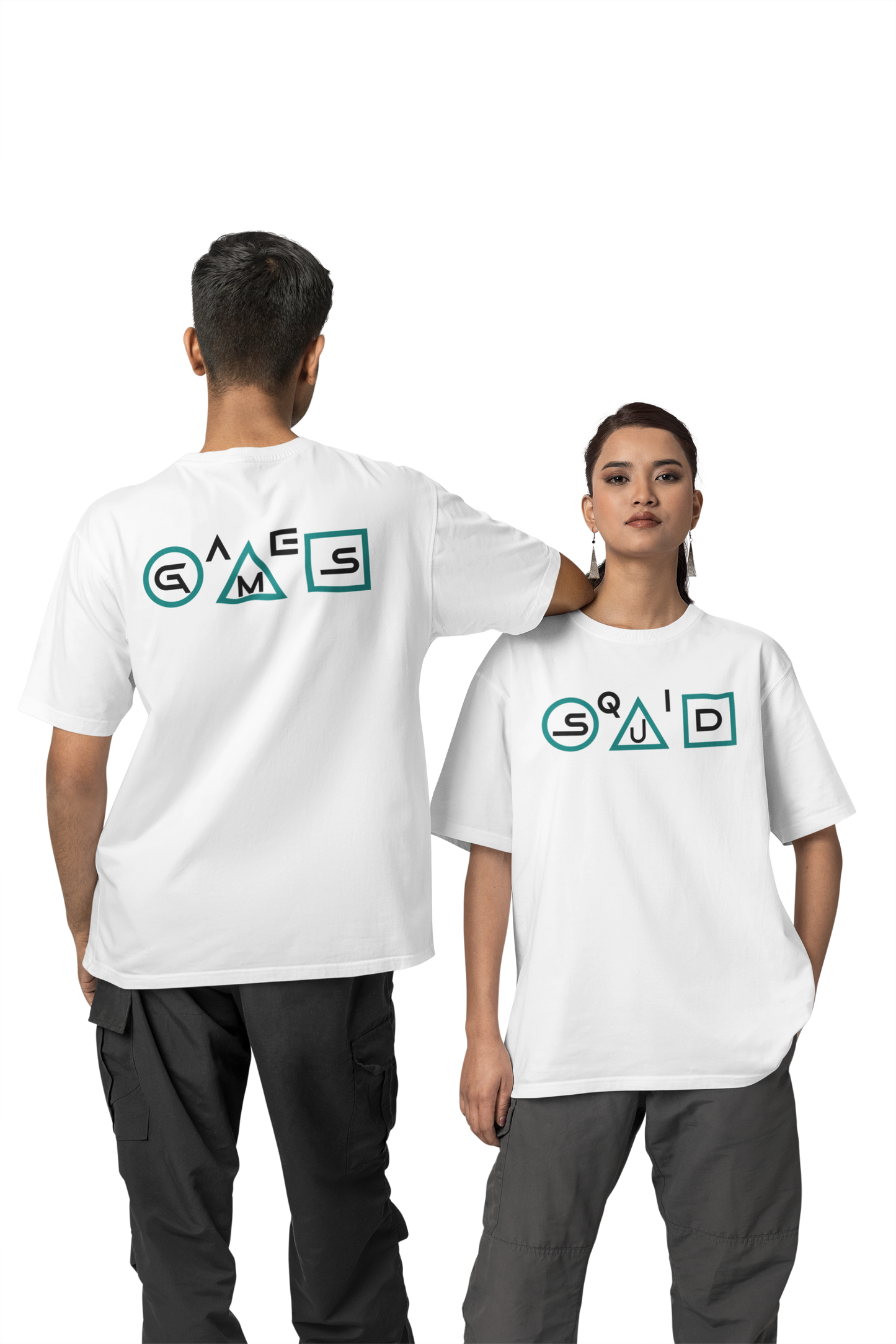 SQUID GAME FRONT BACK PRINTED - UNISEX OVERSIZED TSHIRT
