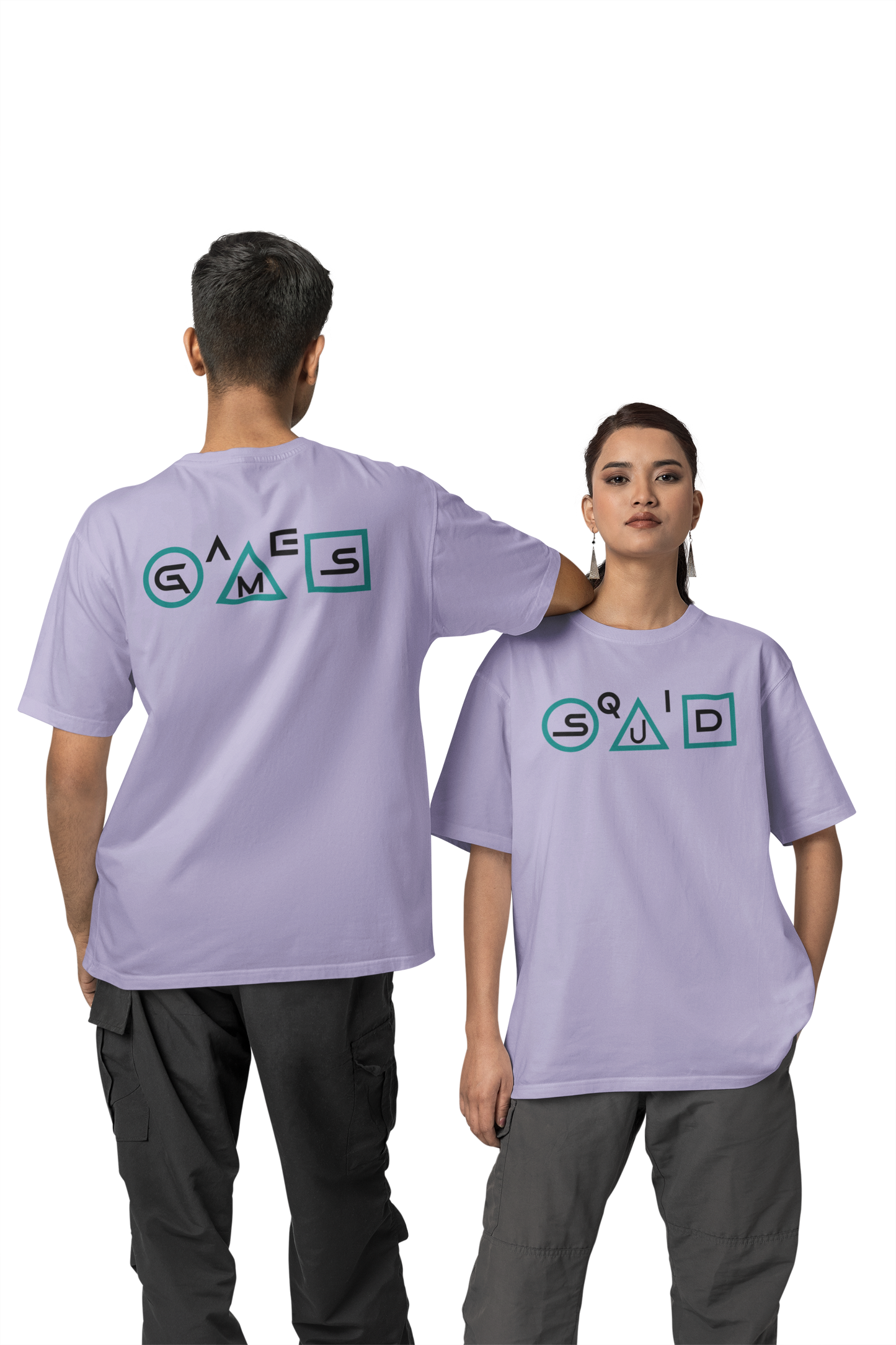 SQUID GAME FRONT BACK PRINTED - UNISEX OVERSIZED TSHIRT
