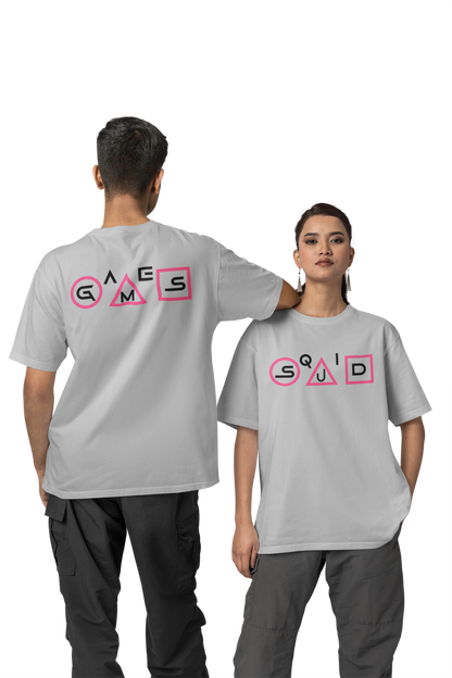 SQUID GAME FRONT BACK PRINTED - OVERSIZED TSHIRT LIGHT