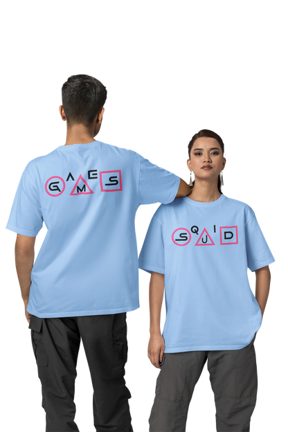 SQUID GAME FRONT BACK PRINTED - OVERSIZED TSHIRT LIGHT