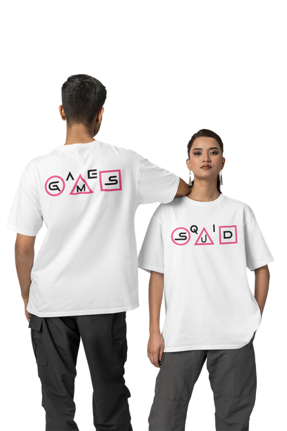 SQUID GAME FRONT BACK PRINTED - OVERSIZED TSHIRT LIGHT