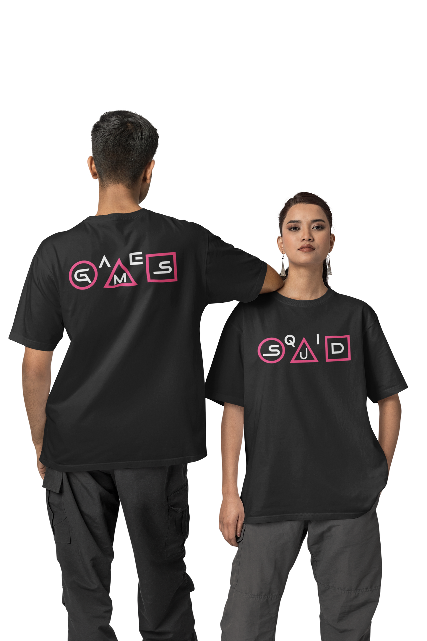 SQUID GAMES FRONT BACK PRINTED - OVERESIZED TSHIRT