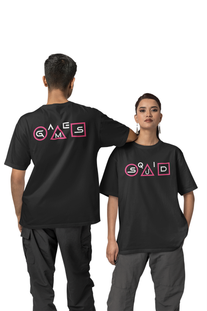 SQUID GAMES FRONT BACK PRINTED - OVERESIZED TSHIRT