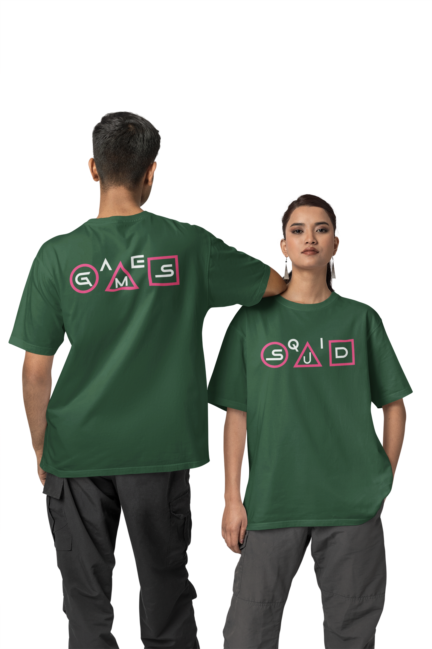 SQUID GAMES FRONT BACK PRINTED - OVERESIZED TSHIRT