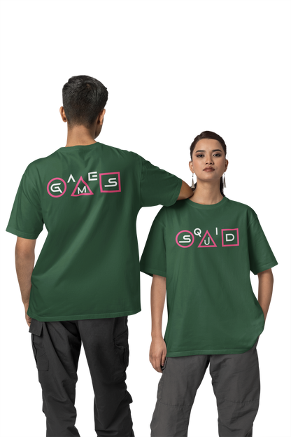 SQUID GAMES FRONT BACK PRINTED - OVERESIZED TSHIRT
