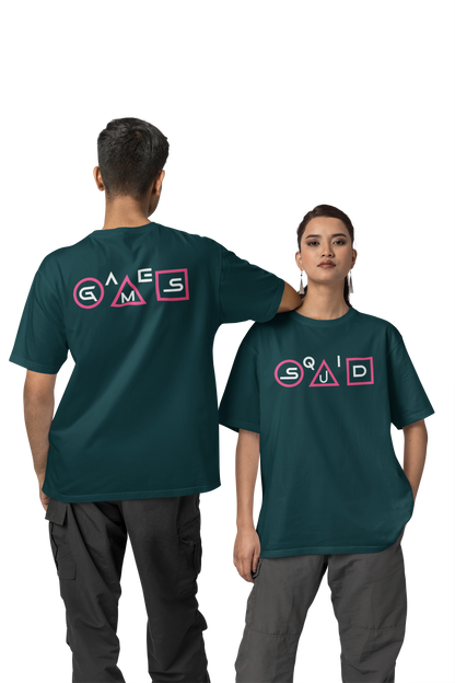 SQUID GAMES FRONT BACK PRINTED - OVERESIZED TSHIRT