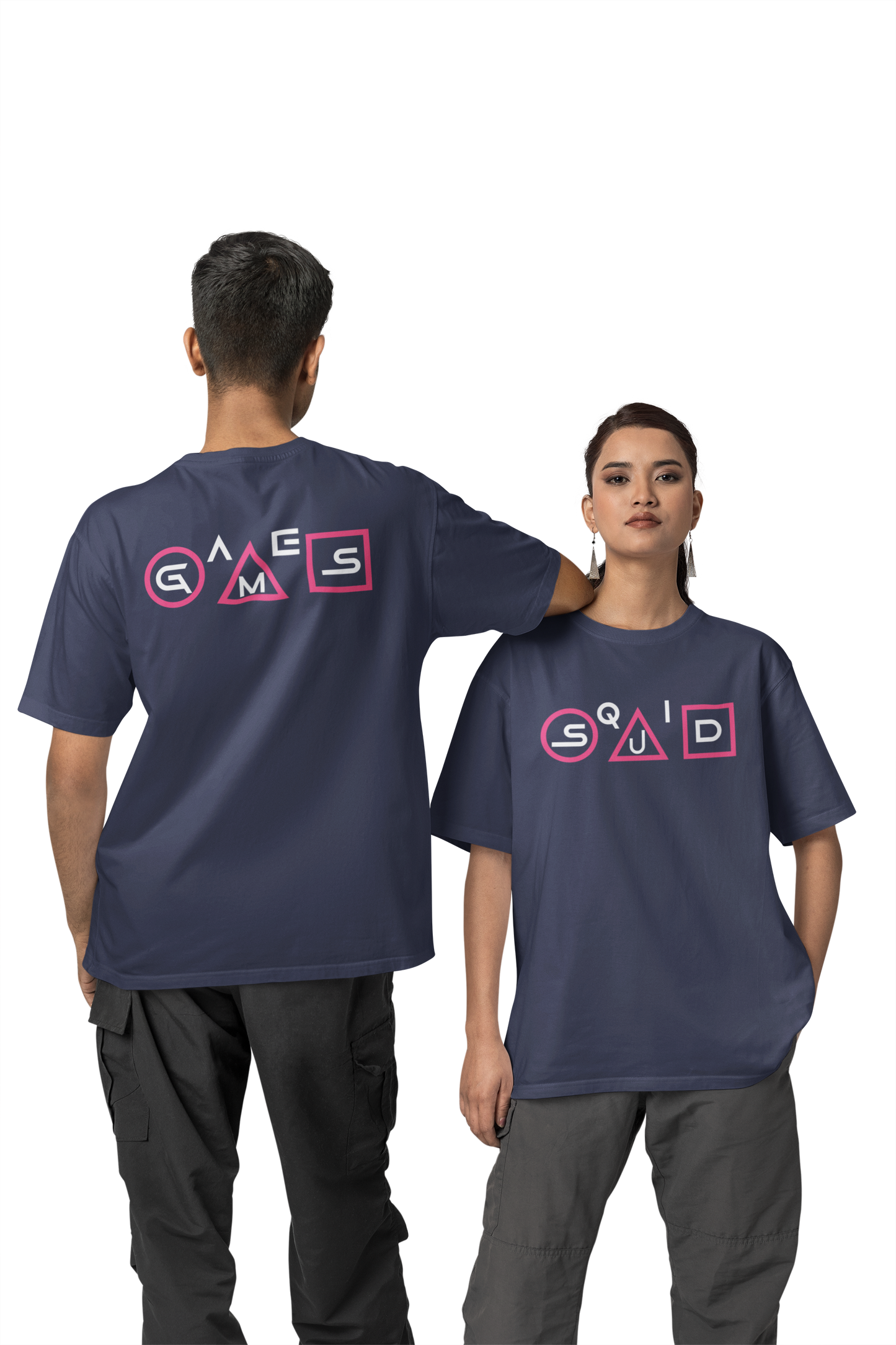 SQUID GAMES FRONT BACK PRINTED - OVERESIZED TSHIRT